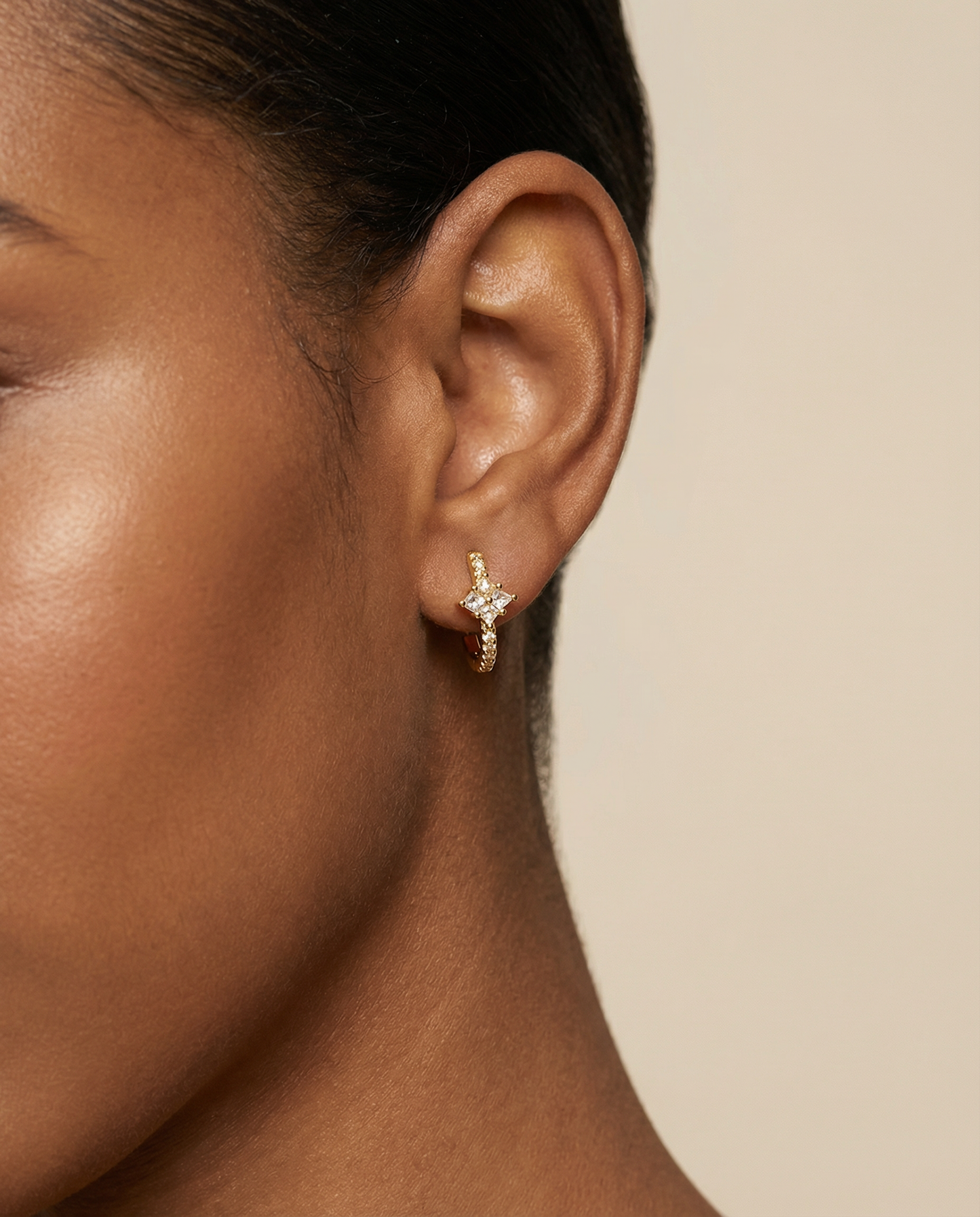Star Drop Silver Earrings