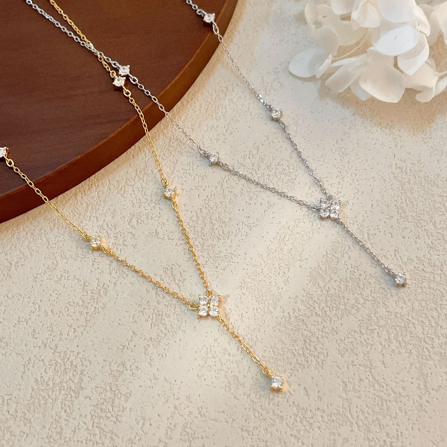Silver Celeste Drop Necklace – Elegant Drop Pendant