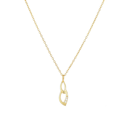 KorLuxé S925 Gold Infinity Twist Necklace