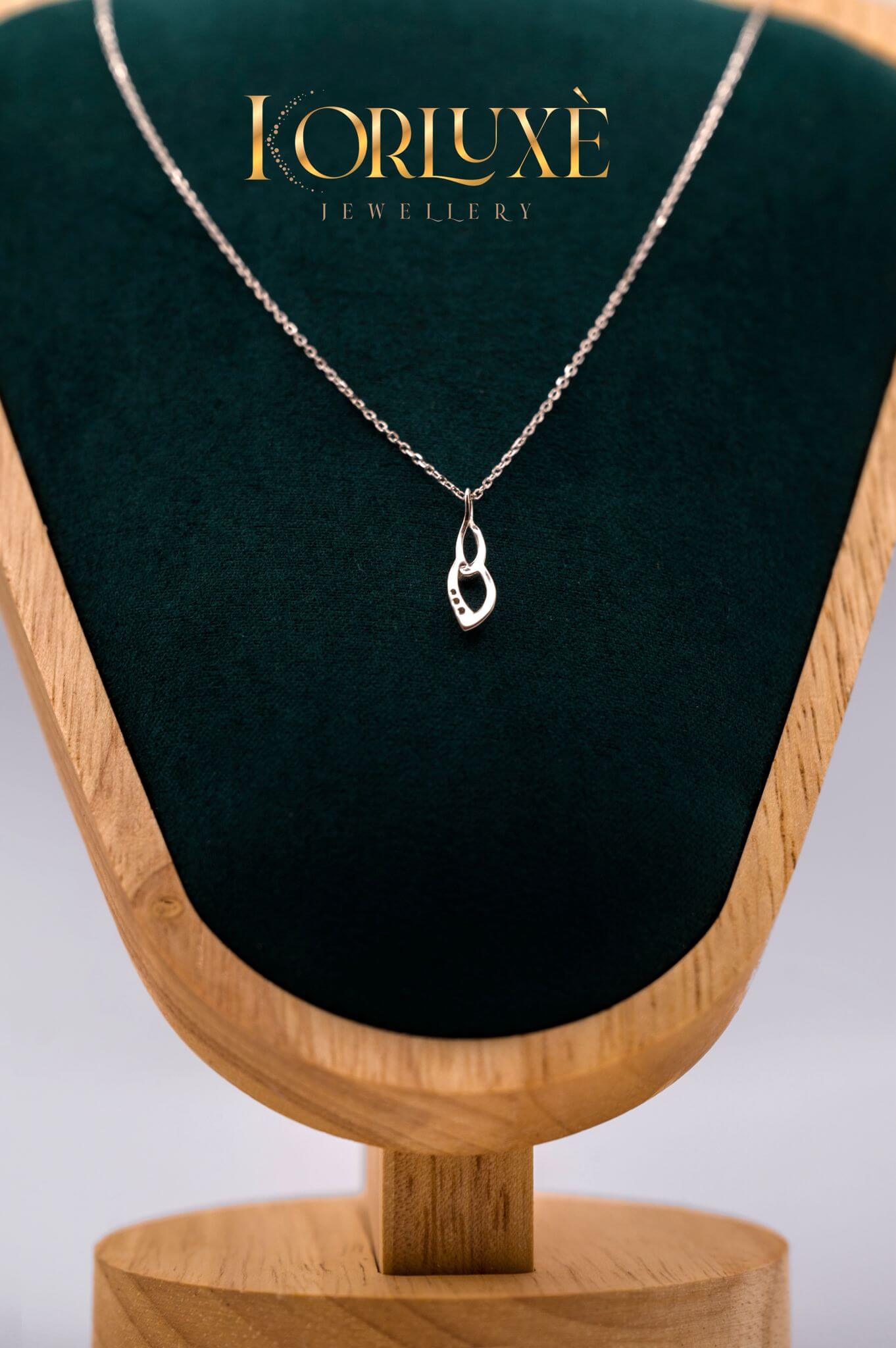 KorLuxé S925 Infinity Twist Necklace – Elegant Sterling Silver