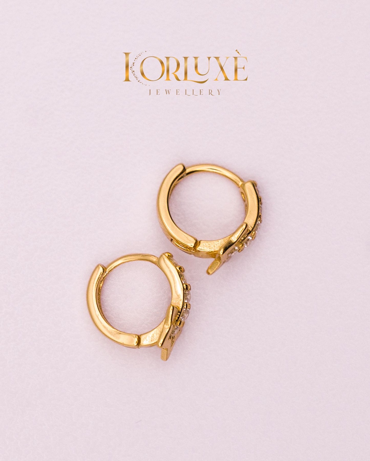 KorLuxé S925 Gold Star Hoop Earrings – Celestial Gold Hoops
