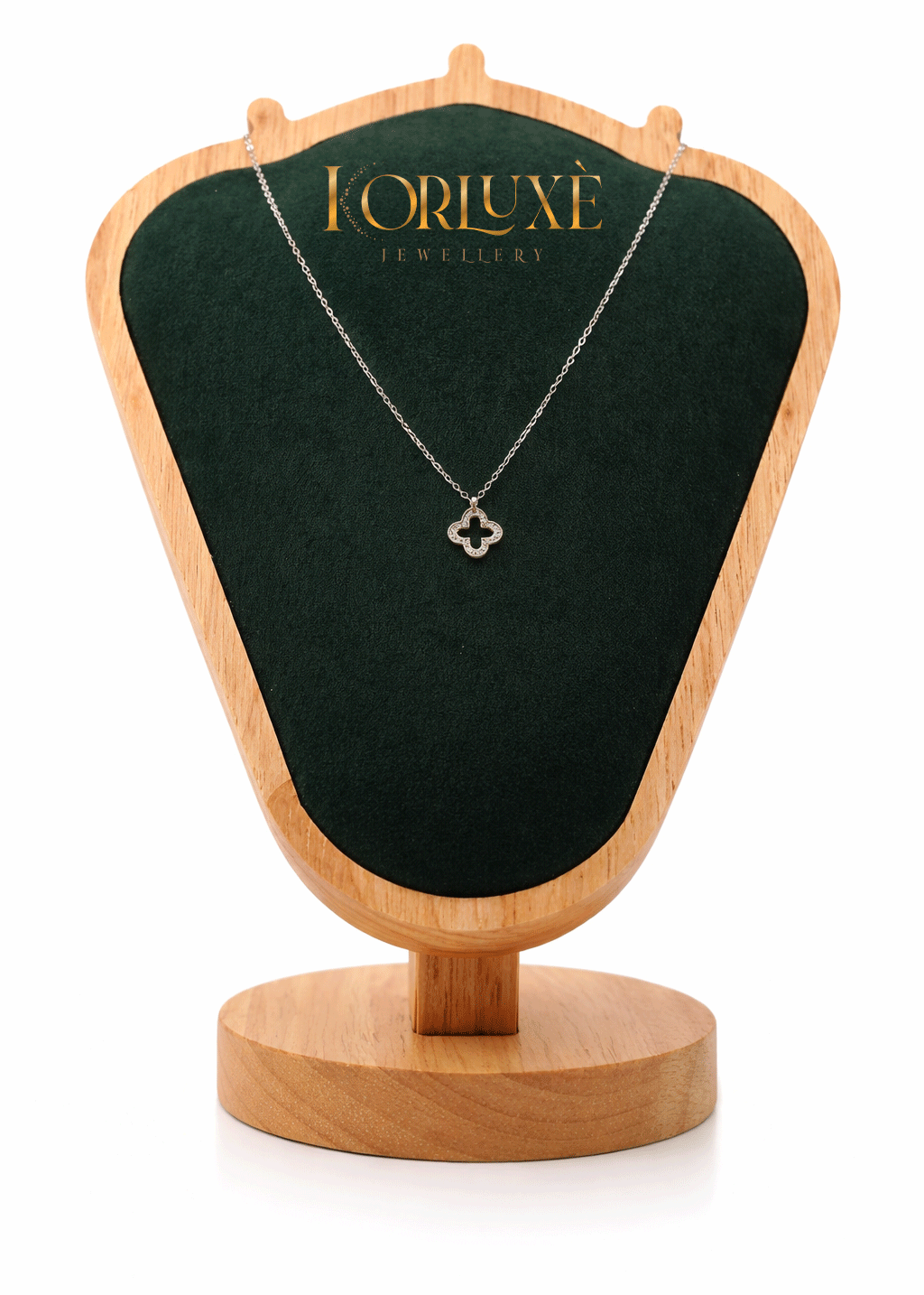 KorLuxé S925 Silver Clover Charm Necklace – Lucky Clover