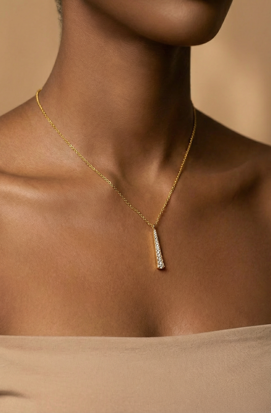 Sterling Silver Drop Pendant Necklace