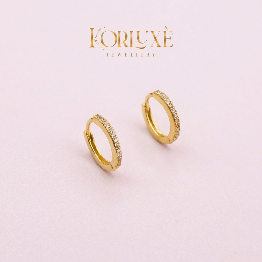 KorLuxé S925 Gold-Plated Hoop Earrings – Classic Gold Hoops