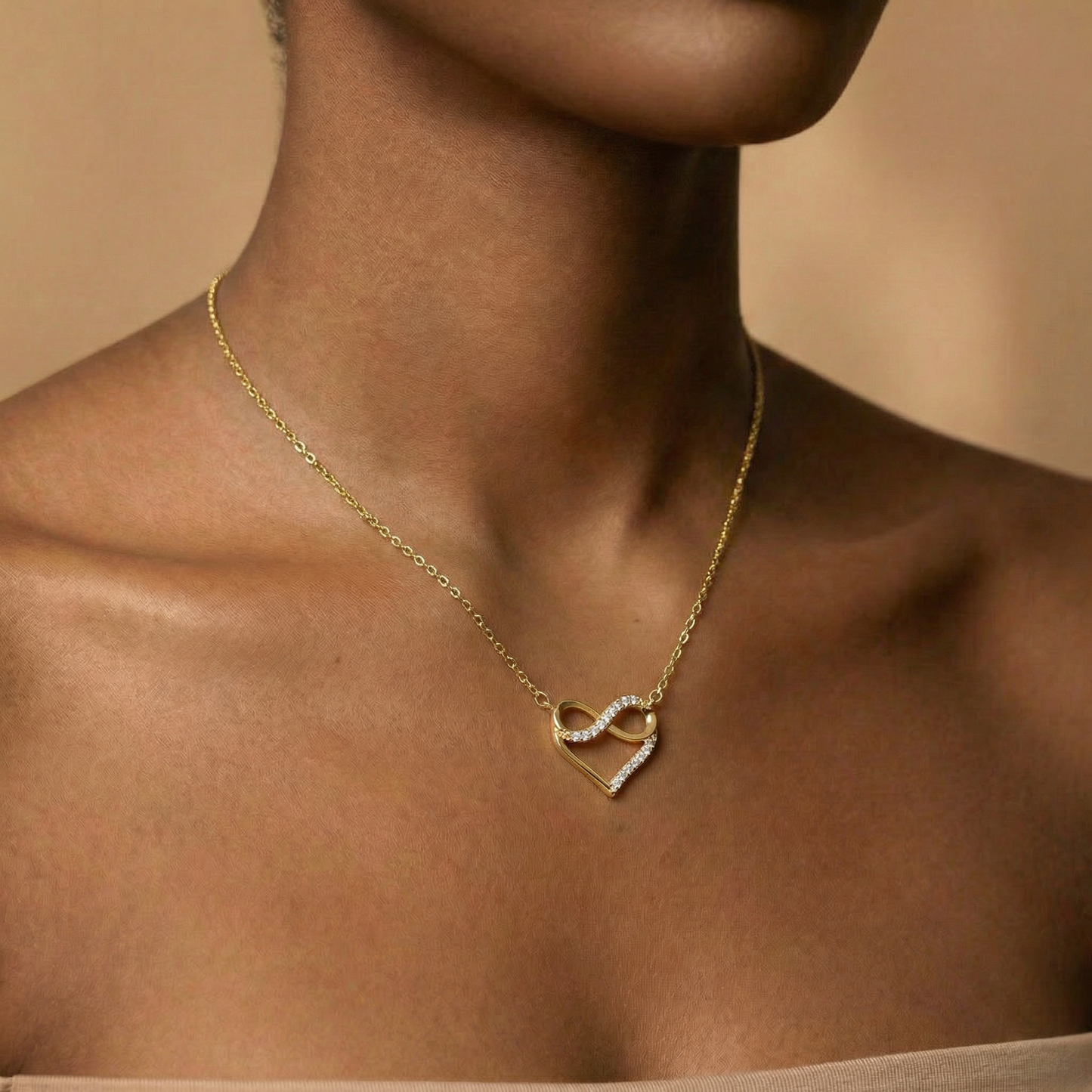 Sterling Silver Infinity Heart Necklace