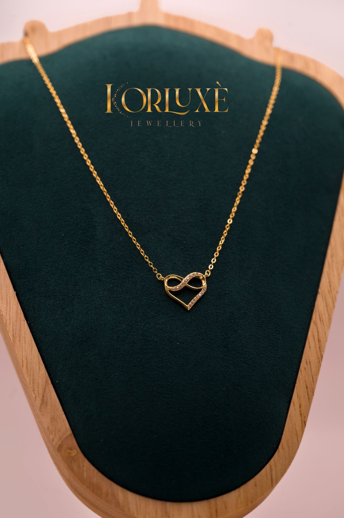 KorLuxé Gold-Plated S925 Infinity Heart Necklace