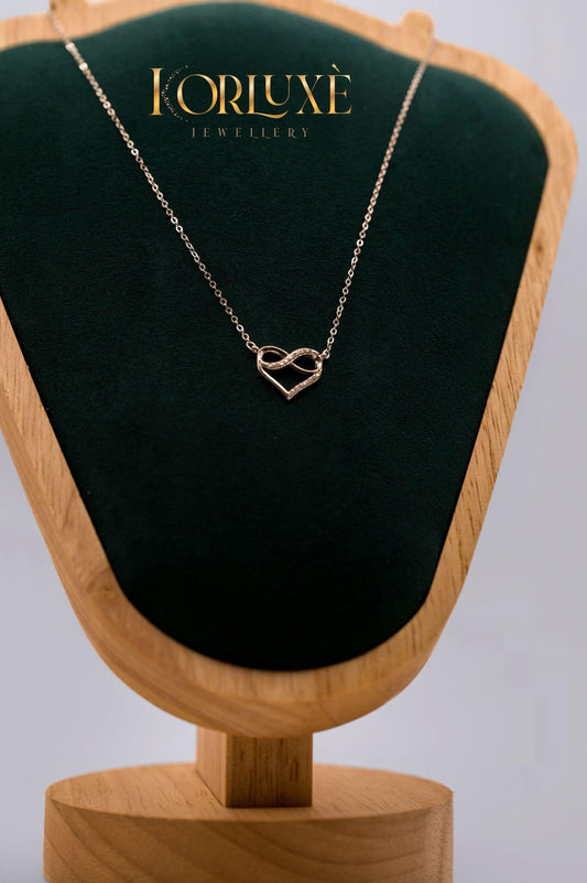 KorLuxé S925 Infinity Heart Necklace – Sterling Silver Love