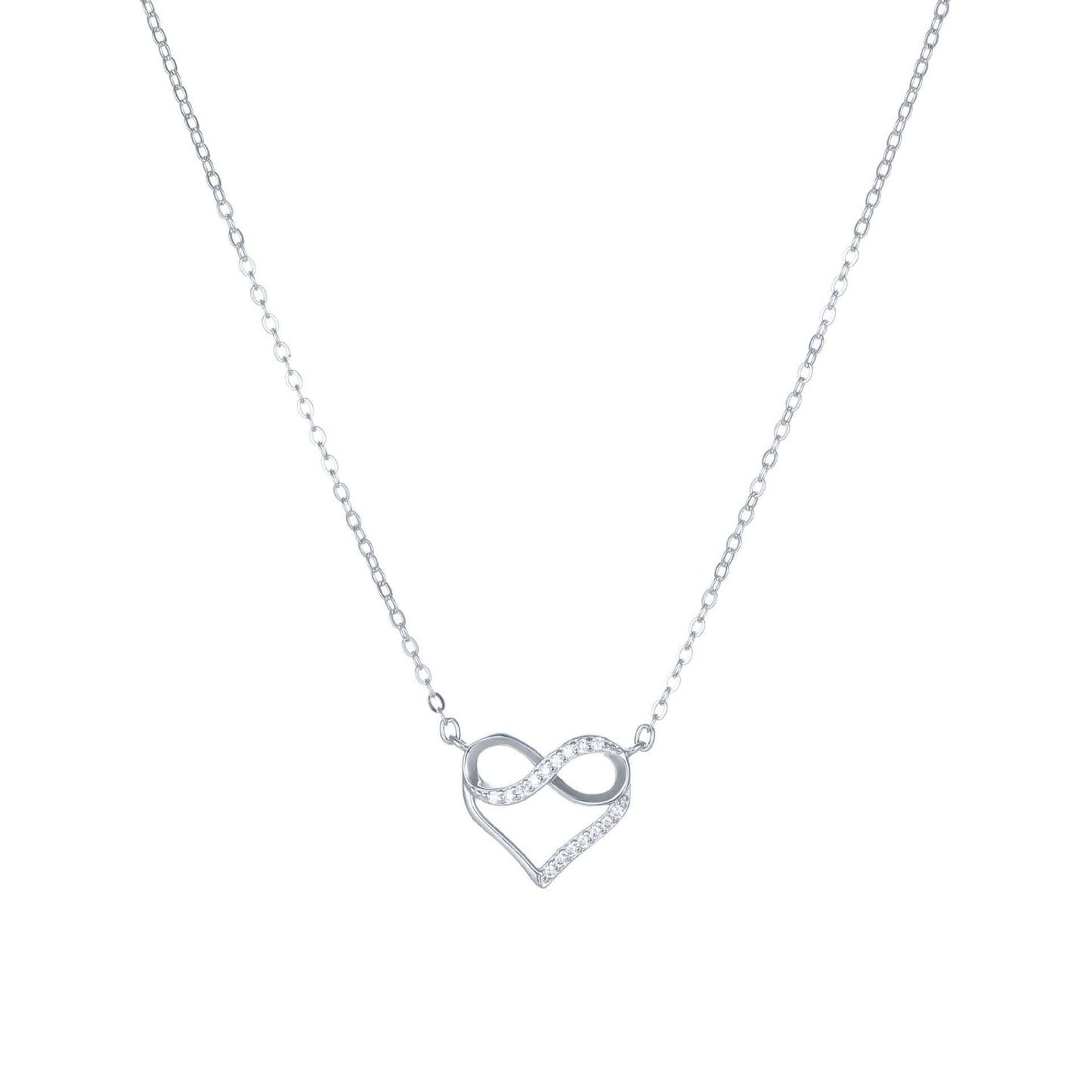 KorLuxé S925 Infinity Heart Necklace – Sterling Silver Love