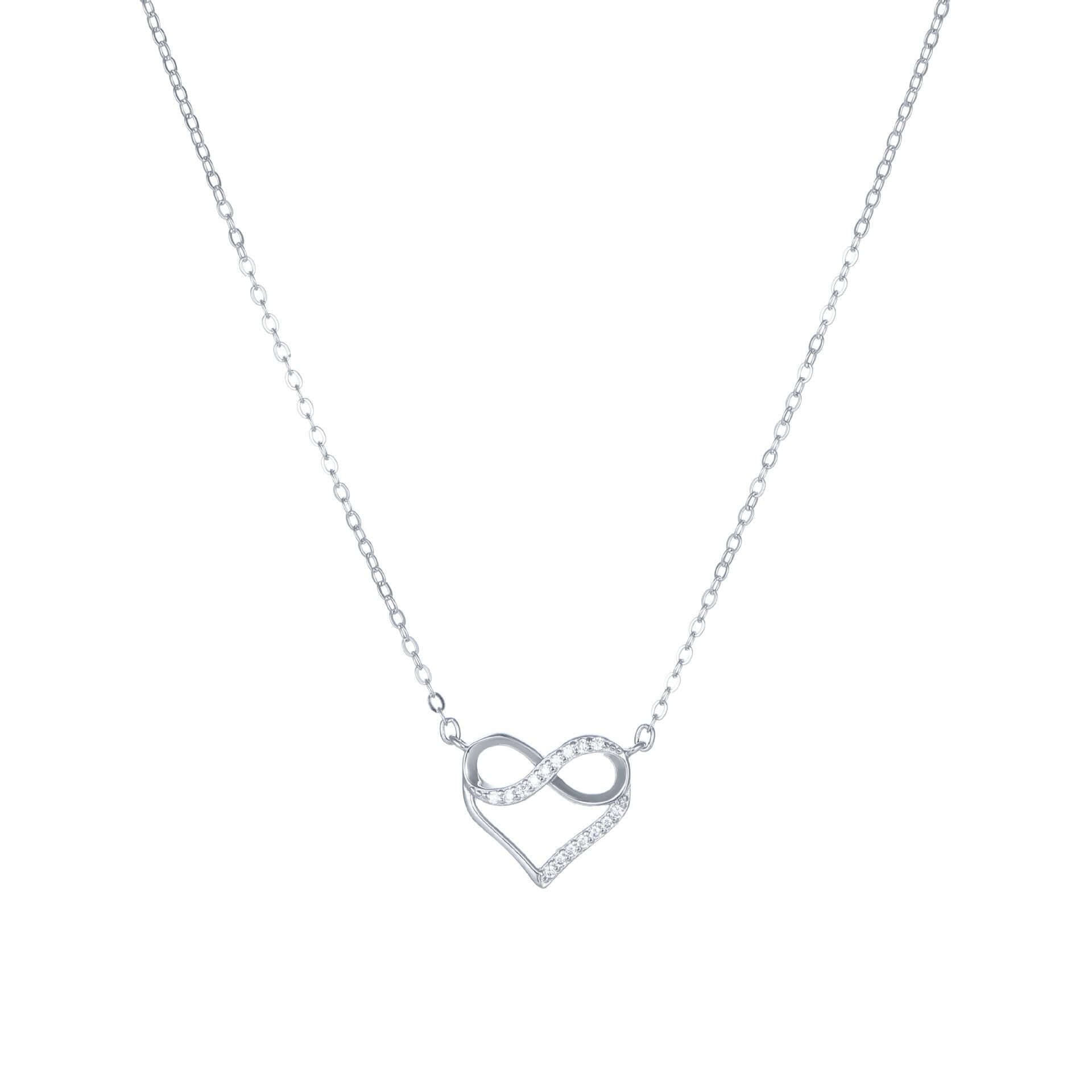 KorLuxé S925 Infinity Heart Necklace – Sterling Silver Love