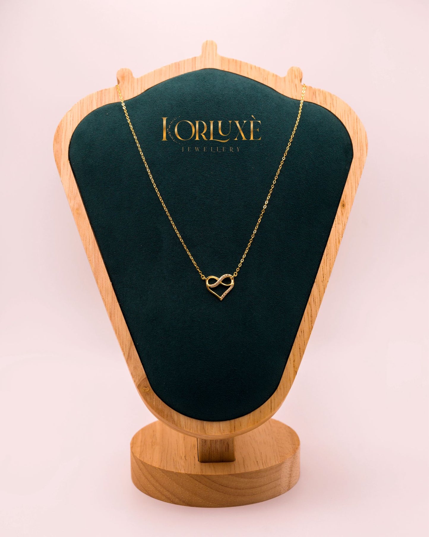 KorLuxé Gold-Plated S925 Infinity Heart Necklace