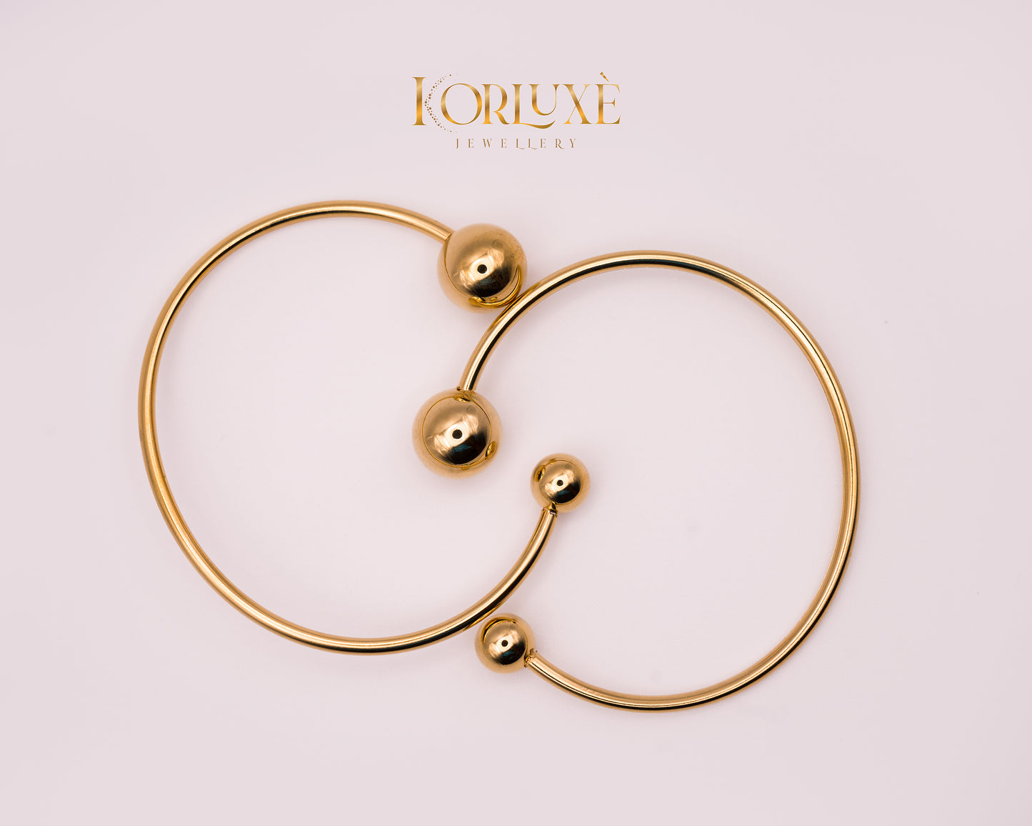 Sphere Cuff Bracelet – Minimalist Open Cuff