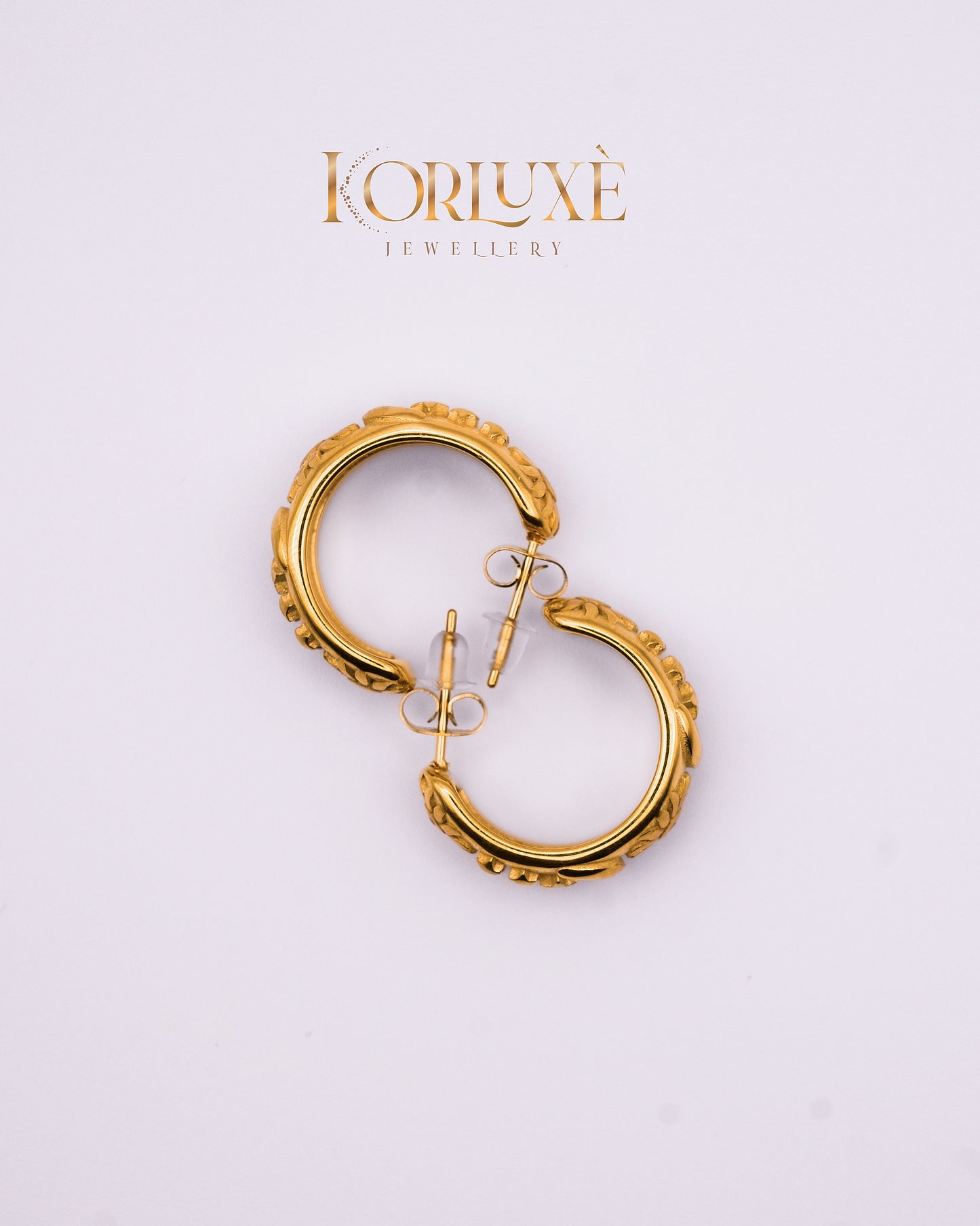 Textured Gold Hoop Earrings – Classic Chunky Statement Hoops
